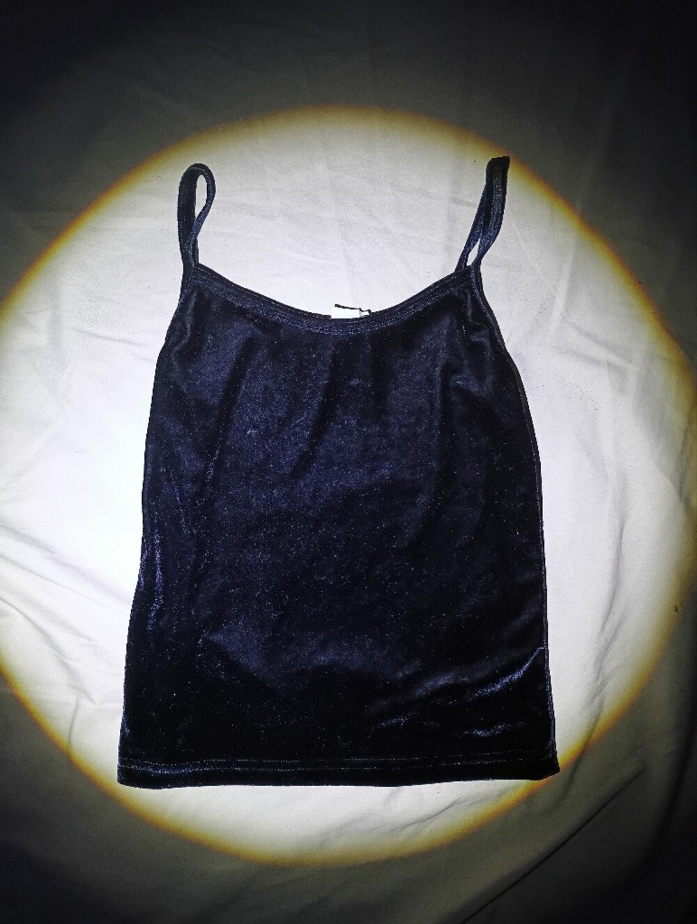 Vintage 90s Y2K Juniors.com Cyber Generation Velvet Cami Crop Top